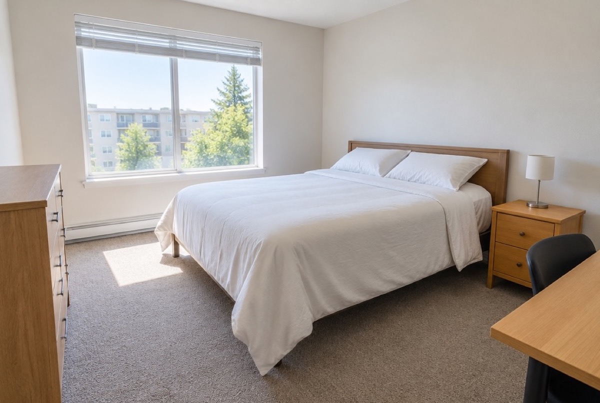 Bright interior of a leased unit